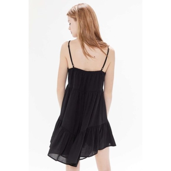 NWT Urban Outfitters Agatha Ruffled Babydoll Dress Black XS - Picture 3 of 9